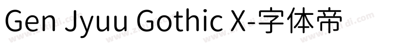 Gen Jyuu Gothic X字体转换
